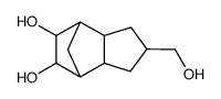8,9-Dihydroxy-4-hydroxymethyl-tricyclo<5.2.1.02,6>decan结构式
