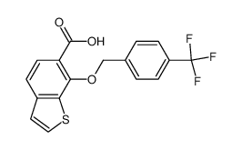 7-(4-trifluoromethyl-benzyloxy)-benzo[b]thiophene-6-carboxylic acid结构式