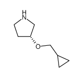 (S)-3-(环丙基甲氧基)吡咯烷结构式