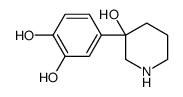 1,2-Benzenediol, 4-(3-hydroxy-3-piperidinyl)- (9CI) structure