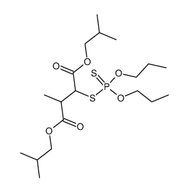 2-dipropoxythiophosphorylsulfanyl-3-methyl-succinic acid diisobutyl ester结构式