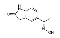 5-[(1E)-N-hydroxyethanimidoyl]-1,3-dihydro-2H-indol-2-one Structure