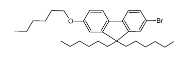2-n-hexyloxy-7-bromo-9,9-di-n-hexylfluorene结构式