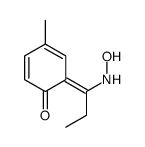 6-[1-(hydroxyamino)propylidene]-4-methylcyclohexa-2,4-dien-1-one结构式
