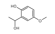 2-(1-hydroxyethyl)-4-methoxyphenol结构式