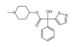 (1-methylpiperidin-4-yl) 2-hydroxy-2-phenyl-2-(1,2-thiazol-5-yl)acetate结构式