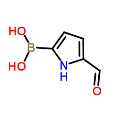 (5-Formyl-1H-pyrrol-2-yl)boronic acid structure