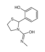 2-(2-hydroxyphenyl)-N-methyl-1,3-thiazolidine-3-carboxamide结构式