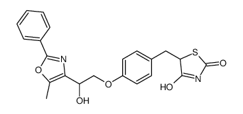 5-[[4-[2-hydroxy-2-(5-methyl-2-phenyl-1,3-oxazol-4-yl)ethoxy]phenyl]methyl]-1,3-thiazolidine-2,4-dione Structure