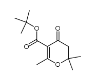 t-bytil 3,4-dihydro-2,2,6-trimethyl-4-oxo-2H-pyran-5-carboxylate Structure