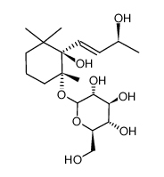 [(1R)-1α,3,3-Trimethyl-2α-hydroxy-2-[(1E,3S)-3-hydroxy-1-butenyl]cyclohexan-1β-yl]β-D-glucopyranoside structure