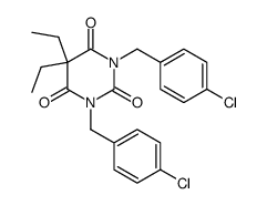 1,3-Bis(p-chlorobenzyl)-5,5-diethylbarbituric acid Structure