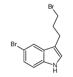3-(3-bromo-propyl)-5-bromo-1H-indole结构式