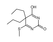 6-methylsulfanyl-5,5-dipropylpyrimidine-2,4-dione Structure