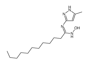 N-hydroxy-N'-(5-methyl-1H-pyrazol-3-yl)dodecanimidamide结构式