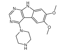 6,7-dimethoxy-4-piperazino-9H-pyrimido<4,5-b>indole结构式