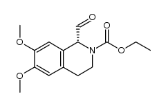 (R)-2-ethoxycarbonyl-1-formyl-6,7-dimethoxy-1,2,3,4-tetrahydroisoquinoline Structure