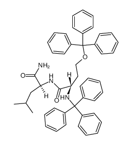 Trt-L-Hse(Trt)-L-Leu-NH2结构式