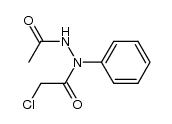 2-acetyl-1-(2-chloroacetyl)phenylhydrazine Structure