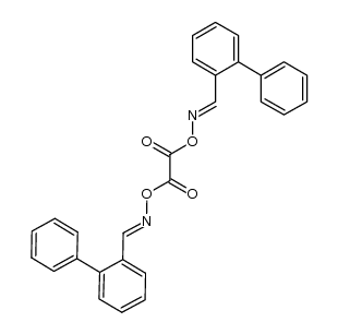 [1,1'-biphenyl]-2-carbaldehyde O-(2-((([1,1'-biphenyl]-2-ylmethylene)amino)oxy)-2-oxoacetyl) oxime结构式