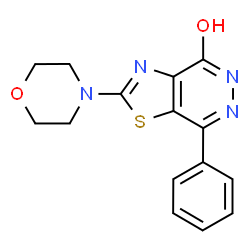 2-Morpholin-4-yl-7-phenyl[1,3]thiazolo[4,5-d]pyridazin-4(5H)-one结构式