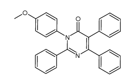 3-(4-methoxyphenyl)-2,5,6-triphenylpyrimidin-4(3H)-one结构式