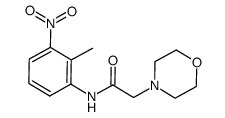 N-(2-methyl-3-nitrophenyl)-2-morpholinoacetamide结构式