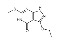 3-Ethoxy-6-(methylthio)pyrazolo<3,4-d>pyrimidin-4(5H)-one Structure