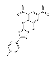 5-(2-chloro-4,6-dinitrophenylthio)-3-(4-tolyl)-1,2,4-thiadiazole Structure