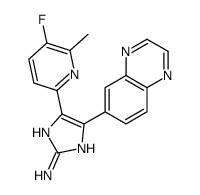 5-(5-FLUORO-6-METHYLPYRIDIN-2-YL)-4-(QUINOXALIN-6-YL)-1H-IMIDAZOL-2-AMINE structure