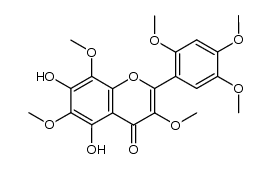 5,7-dihydroxy-3,6,8,2',4',5'-hexamethoxyflavone结构式