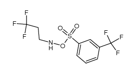 O-((3-(trifluoromethyl)phenyl)sulfonyl)-N-(3,3,3-trifluoropropyl)hydroxylamine, hydrogen salt Structure