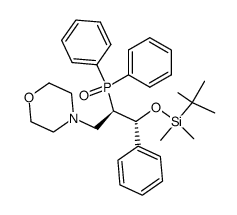 threo-2-diphenylphosphinoyl-3-morpholino-1-phenylpropyl dimethyl-t-butylsilyl ether结构式