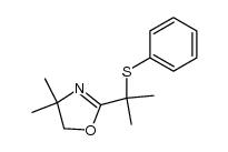 4,4-dimethyl-2-(2-(phenylthio)propan-2-yl)-4,5-dihydrooxazole结构式