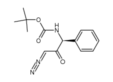 (S)-3-(tert-Butoxycarbonylamino)-1-diazo-3-phenylpropan-2-one Structure