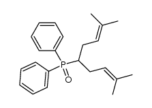 [4-methyl-1-(3'-methyl-2'-butenyl)pent-3-enyl]diphenylphosphane oxide结构式
