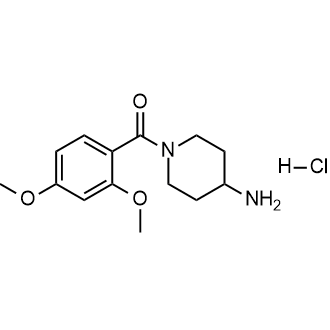 1-(2,4-Dimethoxybenzoyl)piperidin-4-amine hydrochloride structure