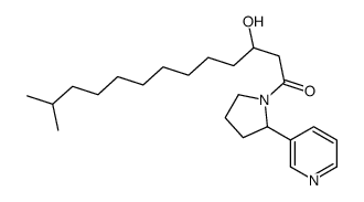 3-hydroxy-12-methyl-1-(2-pyridin-3-ylpyrrolidin-1-yl)tridecan-1-one Structure