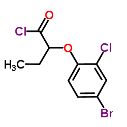 2-(4-Bromo-2-chlorophenoxy)butanoyl chloride Structure