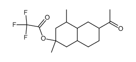 1,3-dimethyl-3-trifluoroacetoxy-8-acetyldecalin结构式