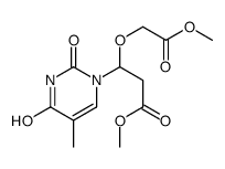 methyl 3-(2-methoxy-2-oxoethoxy)-3-(5-methyl-2,4-dioxopyrimidin-1-yl)propanoate Structure