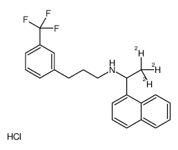 N-(1-(萘-1-基)乙基-2,2,2-d3)-3-(3-(三氟甲基)苯基)丙烷-1-胺盐酸盐结构式