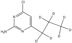 4-Chloro-2-amino-6-(n-propyl-d7)-pyrimidine结构式