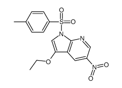 3-Ethoxy-1-[(4-methylphenyl)sulfonyl]-5-nitro-1H-pyrrolo[2,3-b]py ridine结构式