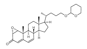 1α,2α-epoxy-24-tetrahydropyranyloxychola-4,6-dien-3-one Structure