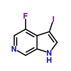 4-Fluoro-3-iodo-1H-pyrrolo[2,3-c]pyridine结构式
