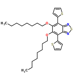 5,6-双(辛氧基)-4,7-二(噻吩-2-基)苯并[c] [1,2,5]噻二唑结构式