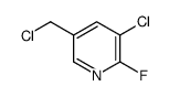 3-chloro-5-(chloromethyl)-2-fluoropyridine结构式