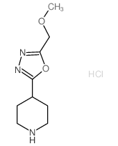 Piperidine, 4-[5-(MethoxyMethyl)-1,3,4-oxadiazol-2-yl]-结构式