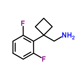 1-[1-(2,6-Difluorophenyl)cyclobutyl]methanamine Structure